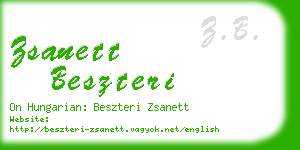 zsanett beszteri business card